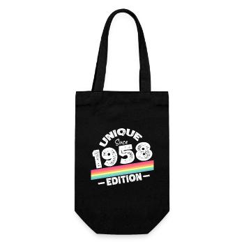 Unique Since 1958 Edition Birthday Vintage 1958 - Gift Bag for Bottles - black - Front
