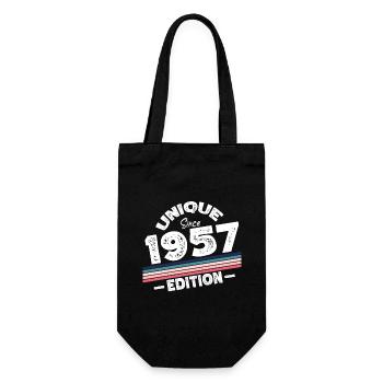 Unique Since 1957 Edition Birthday Vintage 1957 - Gift Bag for Bottles - black - Front