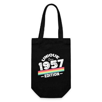 Unique Since 1957 Edition Birthday Vintage 1957 - Gift Bag for Bottles - black - Front