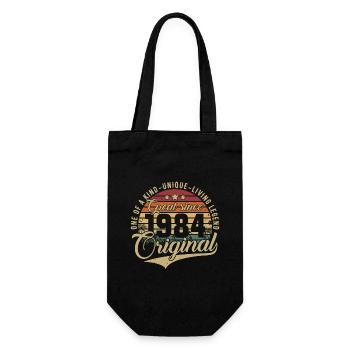 Großartig seit 1984 Jahrgang Vintage Geburtstag - Geschenkbeutel für Flaschen - Schwarz - Vorne