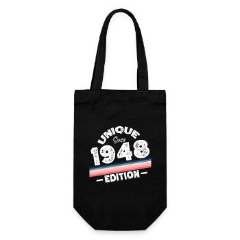 Unique Since 1948 Edition Birthday Vintage 1948 - Gift Bag for Bottles - black - Front