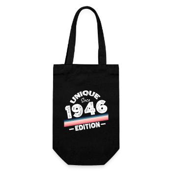 Unique Since 1946 Edition Birthday Vintage 1946 - Gift Bag for Bottles - black - Front