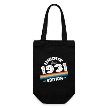 Unique Since 1931 Edition Birthday Vintage 1931 - Gift Bag for Bottles - black - Front