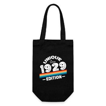 Unique Since 1929 Edition Birthday Vintage 1929 - Gift Bag for Bottles - black - Front