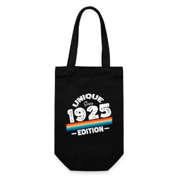 Unique seit 1925 Edition Geburtstag Vintage 1925 - Geschenkbeutel für Flaschen - Schwarz - Vorne