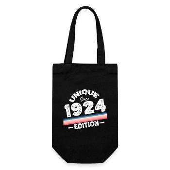 Unique Since 1924 Edition Birthday Vintage 1924 - Gift Bag for Bottles - black - Front