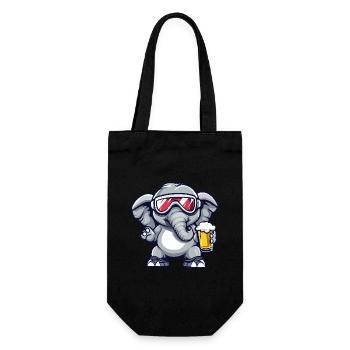 Elephant après-ski beer - Gift Bag for Bottles - black - Front