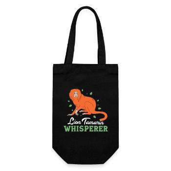 Tamarin Monkey Monkey Monkey Monkey Face - Gift Bag for Bottles - black - Front