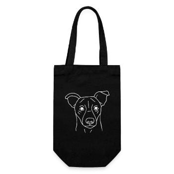 Jack Russell Terrier - Geschenkbeutel für Flaschen - Schwarz - Vorne