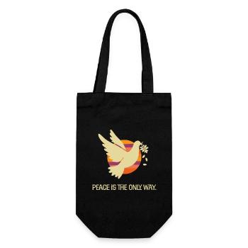 Dove of Peace Fall Colors Statement Peace 2 - Gift Bag for Bottles - black - Front
