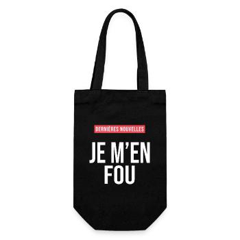 Je m en fou humour sarcastique drôle - Sac à bouteille - noir - Devant