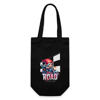 Road Girl Born for Speed - Geschenkbeutel für Flaschen - Schwarz - Vorne