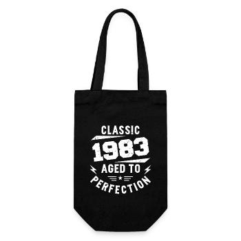 1983 Classic 1983 Vintage 1983 Birthday Gift - Gift Bag for Bottles - black - Front
