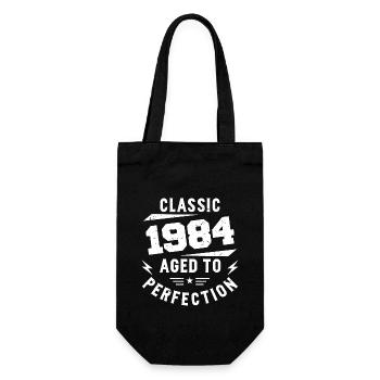 1984 Classic 1984 Vintage 1984 Birthday Gift - Gift Bag for Bottles - black - Front