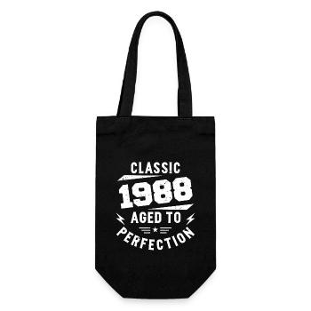 1988 Classic 1988 Vintage 1988 Jubiläumsgeschenk - Geschenkbeutel für Flaschen - Schwarz - Vorne