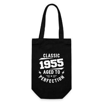 1955 Classic 1955 Vintage 1955 Birthday Gift - Gift Bag for Bottles - black - Front