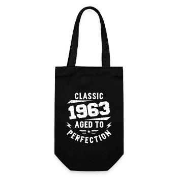 1963 Classic 1963 Vintage 1963 Geburtstagsgeschenk - Geschenkbeutel für Flaschen - Schwarz - Vorne