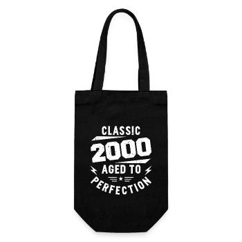2000 Classic 2000 Vintage 2000 Anniversary Gift - Gift Bag for Bottles - black - Front