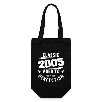 2005 Classic 2005 Vintage Jubiläumsgeschenk 2005 - Geschenkbeutel für Flaschen - Schwarz - Vorne