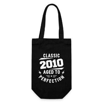 2010 Classic 2010 Jubiläumsgeschenk 2010 Jahrgang - Geschenkbeutel für Flaschen - Schwarz - Vorne