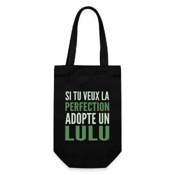 Si tu veux la perfection adopte Lulu Lucas Lucien - Sac à bouteille - noir - Devant