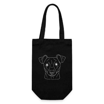 Jack Russell Terrier - Geschenkbeutel für Flaschen - Schwarz - Vorne