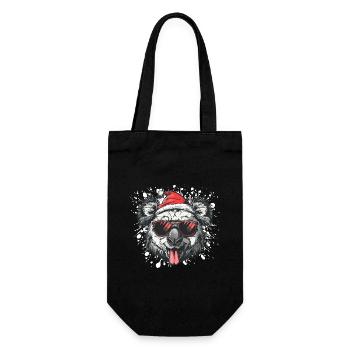 Koala Noël drôle - Sac à bouteille - noir - Devant
