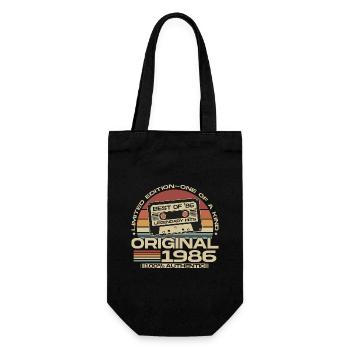 Vintage, 1986, Rétro, Vintage, Cadeau d’anniversaire - Sac à bouteille - noir - Devant