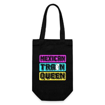 Mexican Train Domino - Geschenkbeutel für Flaschen - Schwarz - Vorne