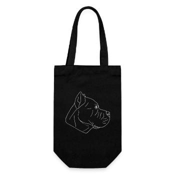 Cane Corso - Geschenkbeutel für Flaschen - Schwarz - Vorne