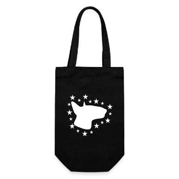 Bullterrier - Geschenkbeutel für Flaschen - Schwarz - Vorne