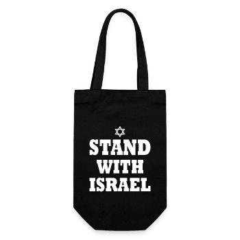 Stand with israel - Gift Bag for Bottles - black - Front