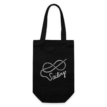 Voile Voile Noeud arrière avec ligne - Sac à bouteille - noir - Devant