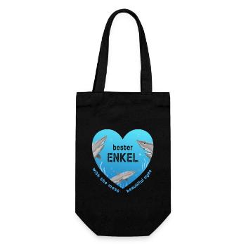 bester Enkel - Geschenkbeutel für Flaschen - Schwarz - Vorne
