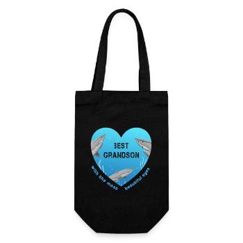 best grandson - Geschenkbeutel für Flaschen - Schwarz - Vorne