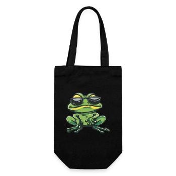 Frog Cool Comic - Gift Bag for Bottles - black - Front