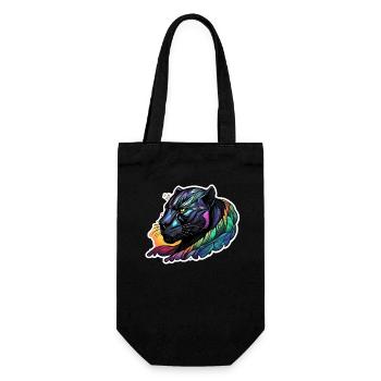 Panther - Geschenkbeutel für Flaschen - Schwarz - Vorne