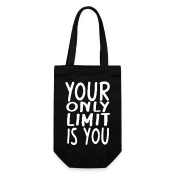 your only limit is you - Geschenkbeutel für Flaschen - Schwarz - Vorne