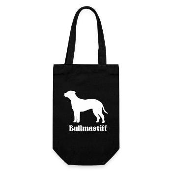 Bullmastiff Silhouette - Geschenkbeutel für Flaschen - Schwarz - Vorne