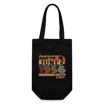 Juin 1956 Retro Vintage Juni 1956 anniversaire - Sac à bouteille - noir - Devant