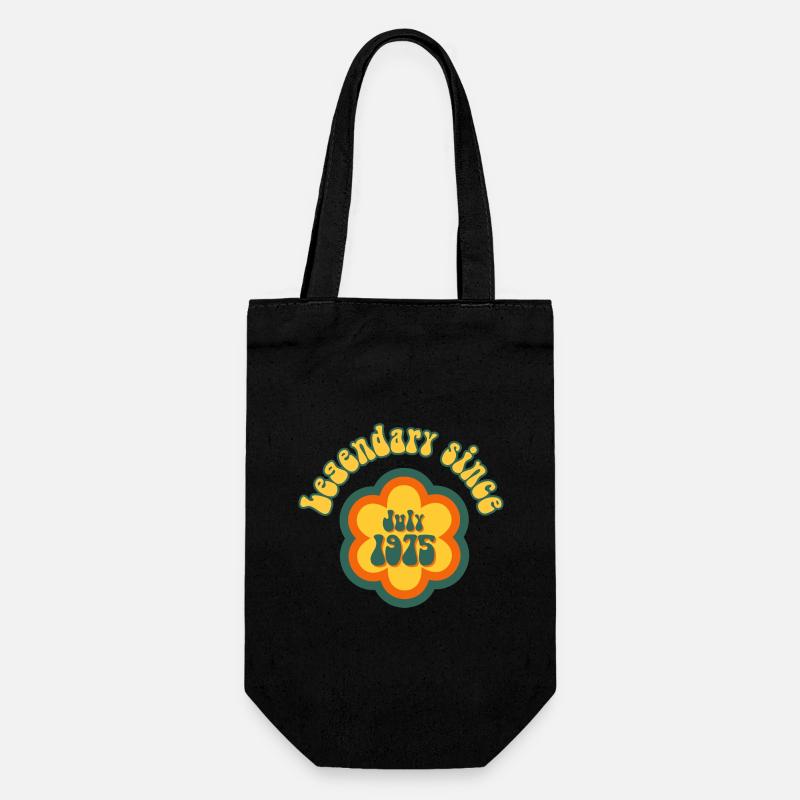 Legendary since July 1975 Geburtstag Retro - Geschenkbeutel für Flaschen - Schwarz