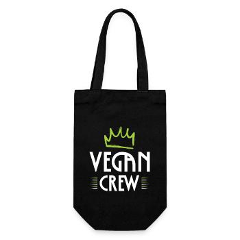 Vegan Crew - Gift Bag for Bottles - black - Front