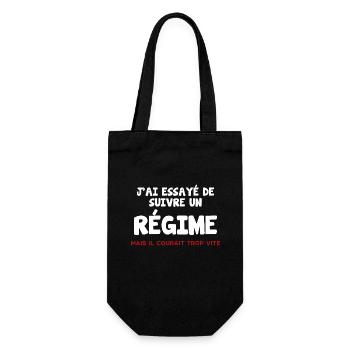 Diet but he was running too fast humor - Gift Bag for Bottles - black - Front