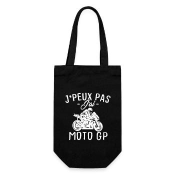 Je peux pas j'ai moto gp - Sac à bouteille - noir - Devant