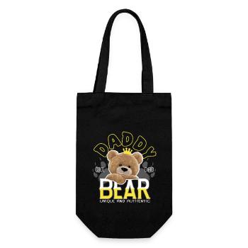 Daddy Daddy Bear Dad Cool - Gift Bag for Bottles - black - Front