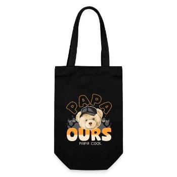 Papa ours papa cool cadeau papa - Sac à bouteille - noir - Devant