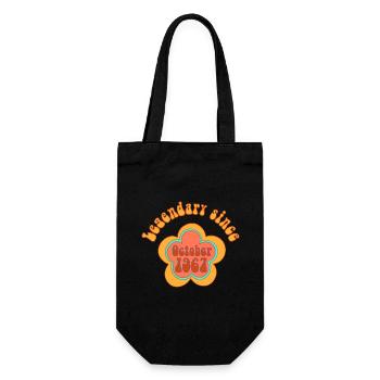 Legendär seit Oktober 1967 Geburtstag Retro - Geschenkbeutel für Flaschen - Schwarz - Vorne
