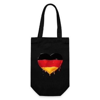 DEUTSCHLAND HERZ DEUTSCHLANDFAHNE DEUTSCHLAND - Geschenkbeutel für Flaschen - Schwarz - Vorne