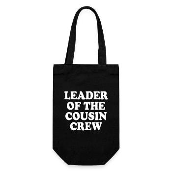 leader of the cousin crew - Gift Bag for Bottles - black - Front