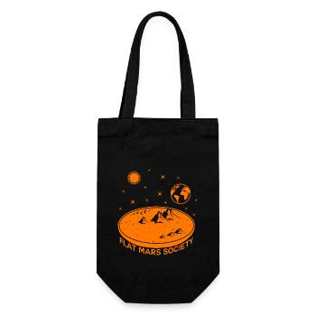 Flat Mars Society Graphic - Gift Bag for Bottles - black - Front
